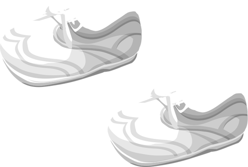 Vector drawing of soft baby shoes