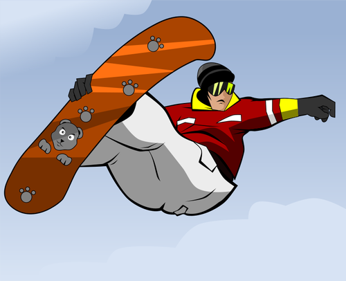 Snowboarder vektor gambar