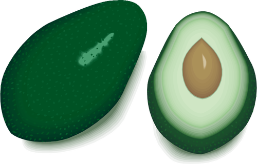Avocado with insides