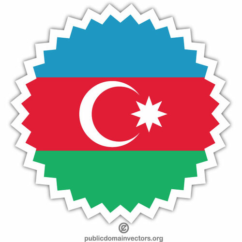 Azerbaycan bayrağı Sticker vector