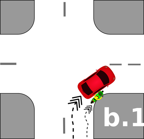 Traffic crash pictogram