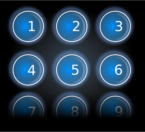 Dial numbers vector illustration