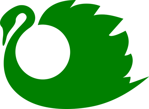 Vector clip art of swan