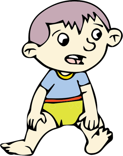 Vector drawing of a kid