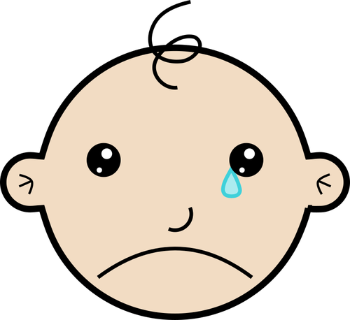 Illustration of a crying baby