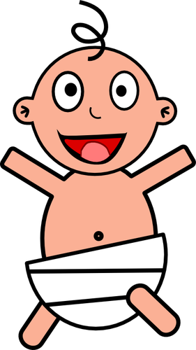 Happy baby vector graphics