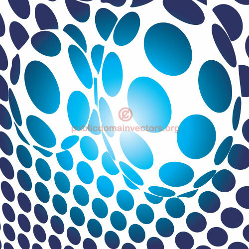 Blue warped dots vector