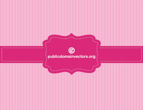 Pink vector background with banner