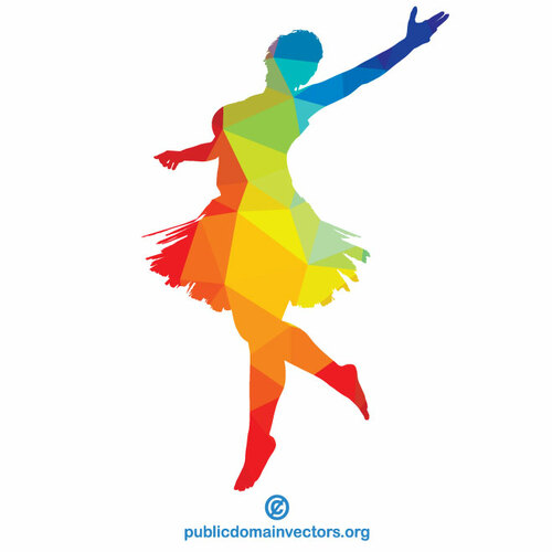 Ballet dancer silhouette color