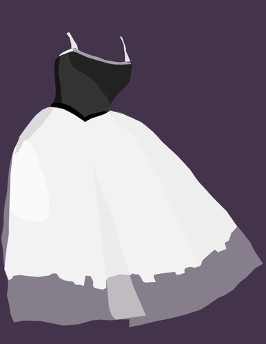 Desenho vetorial de vestido balé