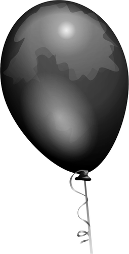 رسم متجه من بالون أسود لامع مع ظلال