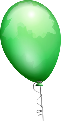 Vector clip art of green shiny balloon with shades