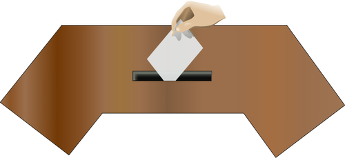 Vektor-Bild der Draufsicht einer Wahl stimmen box