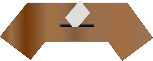 मतदान बॉक्स शीर्ष दृश्य वेक्टर छवि