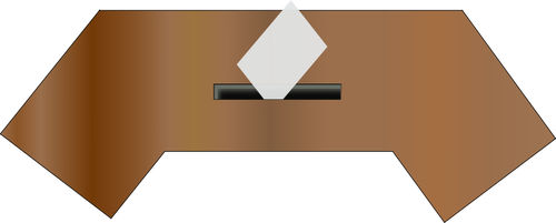 Ballot box top view vector image