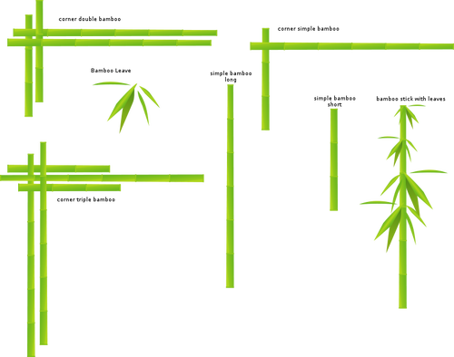 Dibujo vectorial de bambú