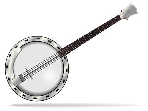 Ilustração em vetor cordofone banjo