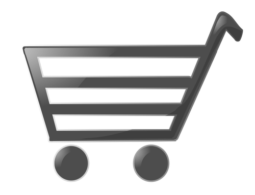 Shopping cart sign vector drawing