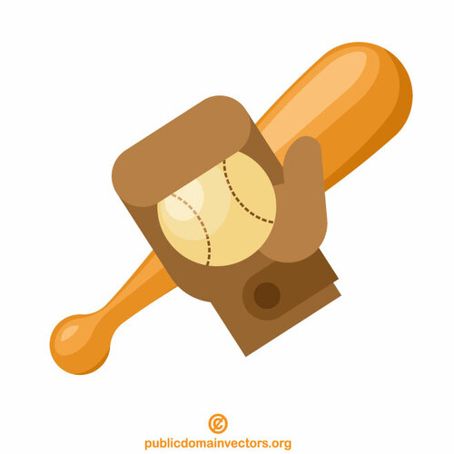 Baseball glove and a ball