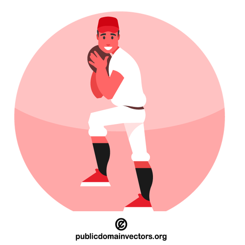 Grafika wektorowa: Baseball player