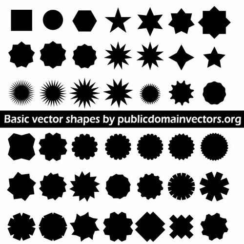 Grundläggande geometriska former vektor pack