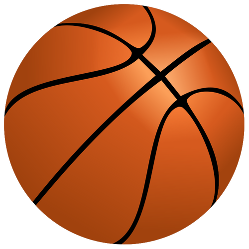 बास्केटबॉल गेंद के वेक्टर छवि