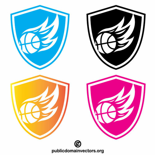 Basketlag logotyp koncept