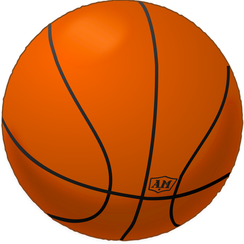 Basketball spielen Ball Vektor-ClipArt