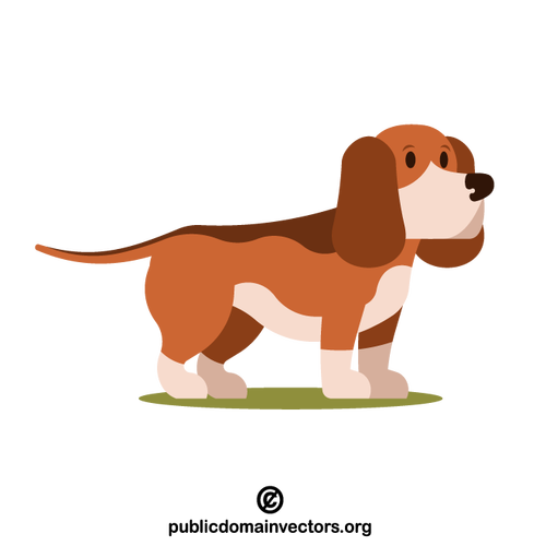 Basset câine câine vector