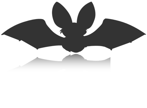 Силуэт векторное изображение черная летучая мышь