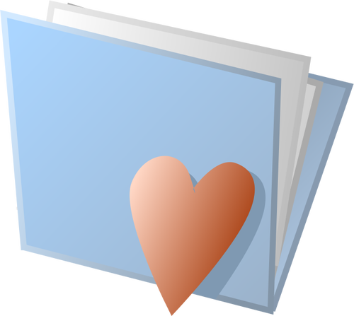 Cinta folder ikon vektor gambar