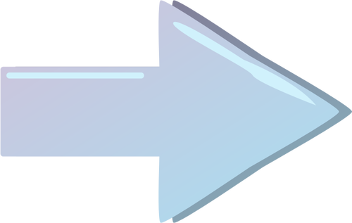 Modrá šipka směřující vpravo vektorový obrázek