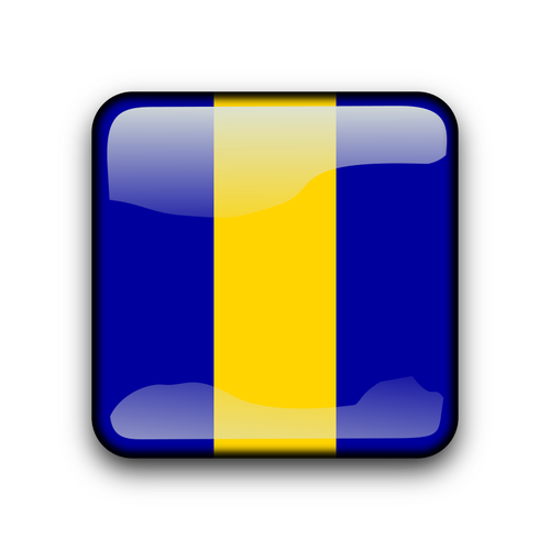 Barbados flag button