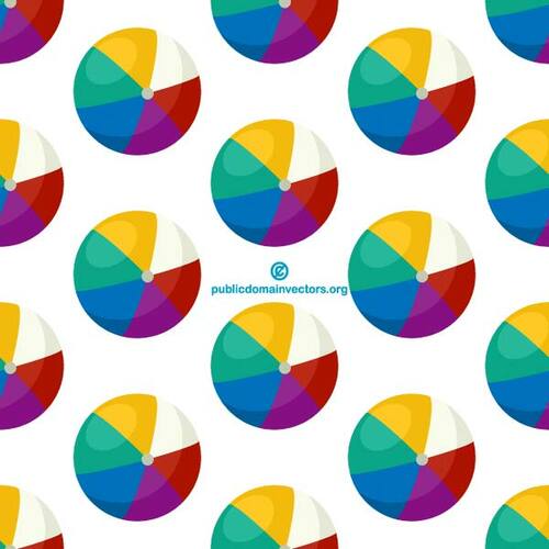 Seamless pattern with beach balls