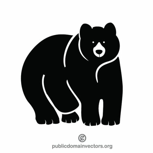 Urs negru silueta grafică vectorială