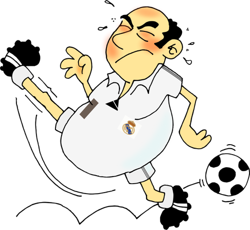 Comic soccer player vector image