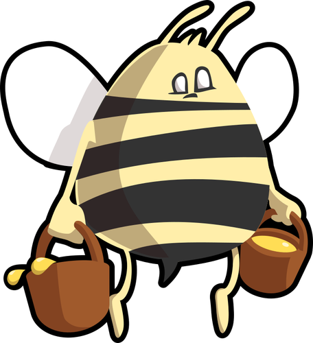 Bee bærer honning