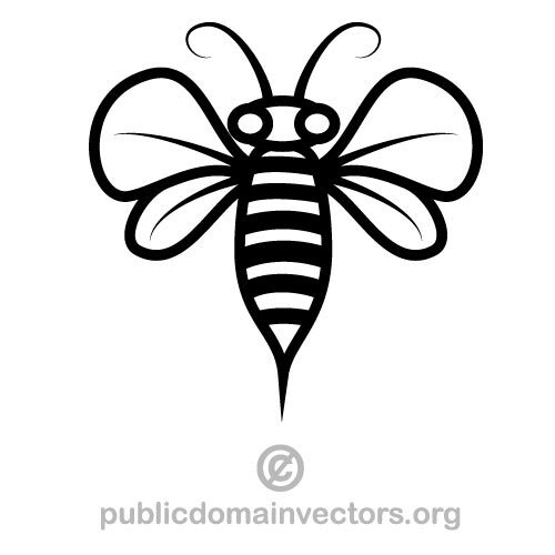 Arte vectorial abeja