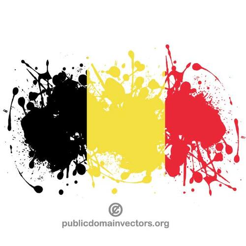 Bendera Belgia vektor grafis