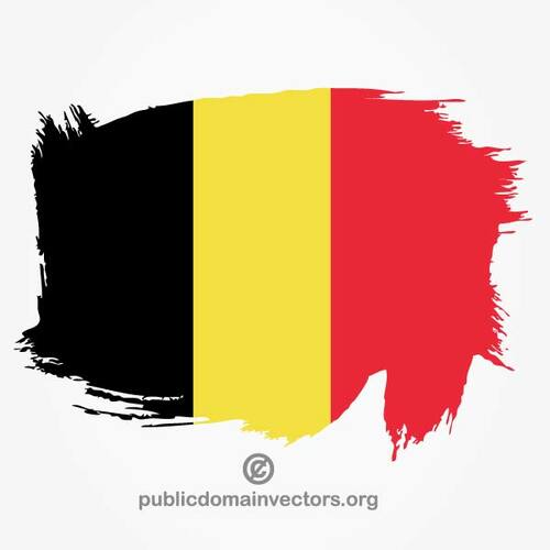 Målade belgisk flagg
