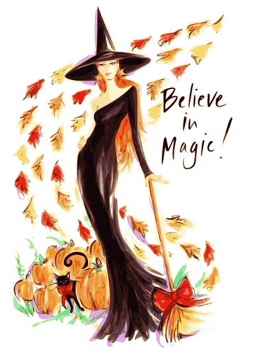 Pretty witch illustration