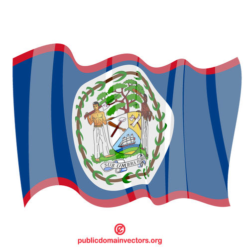 Belize waving flag