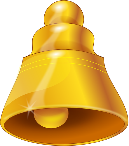 Vector graphics of golden bell symbol