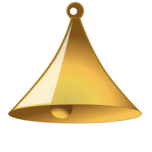 Yellow bell 3d clip art