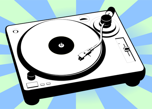 Vector clip art of turntable