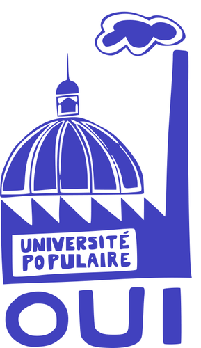 Università proteste poster illustrazione vettoriale