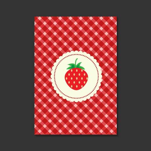 Bakgrund med strawberry mönster