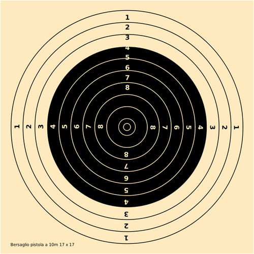 10m pistola tiro vector de la imagen objetivo