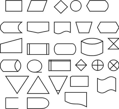 Grafika wektorowa przepływ danych diagramu ikon