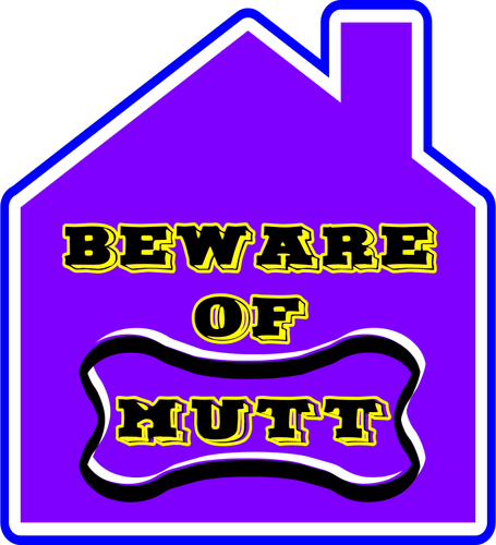 Beware of mutt vector sticker